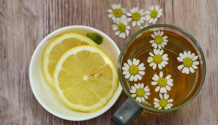Чай с ромашкой и лимоном